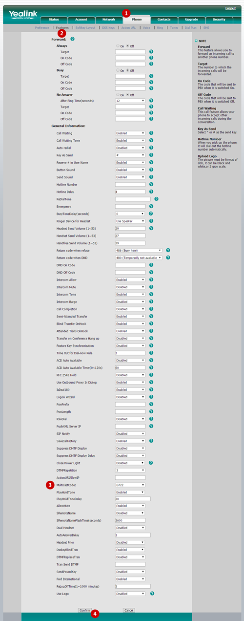 Codec for Multicast Paging Yealink